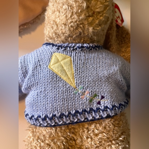 TY Vintage Curly Bunny Rabbit with Sweater - Picture 2 of 5